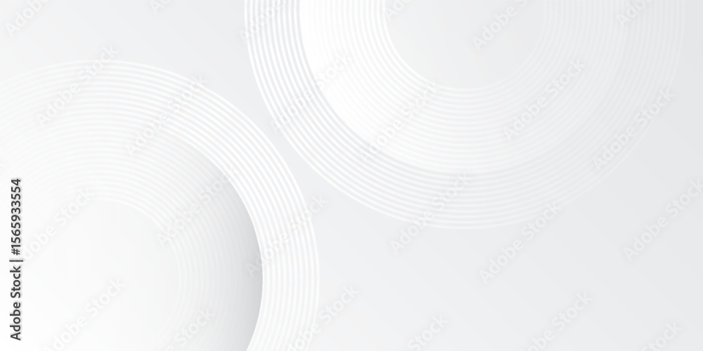 Poster modern white geometric abstract background overlap layer on bright space with lines simple