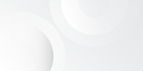 Modern white geometric abstract background overlap layer on bright space with lines simple