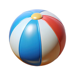 Inflatable beach ball isolated on a transparent background