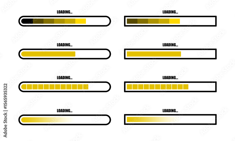 Fototapete loading icons collection isolated vector symbols on transparent background