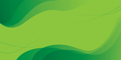 Green Abstract Background with Gradient Waves and Flowing Curves. Ideal for Nature Concepts, Eco Designs, Organic Presentations, Technology, and Modern Digital Projects.