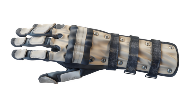 Prosthetic Hand 3d rendered, isolated on transparent background