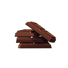 Stack of dark chocolate bars