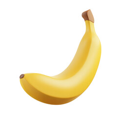 Yellow Banana Icon isolated on a transparent background