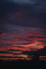 the beauty of the clouds at sunset