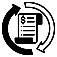 Billing Cycle outline mixed icon