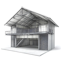 3d render of a house