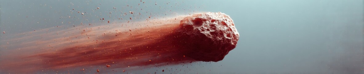 High-Quality Meteor Rock Impact with Explosive Comet Debris Modern Emergency Awareness Visual for Disaster Preparedness Marketing and Social Media Campaigns