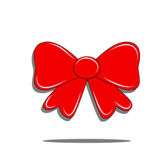 A vibrant red Christmas bow, perfect for adorning gifts, wreaths, and festive decorations. Adds a touch of elegance and celebration to any design.
