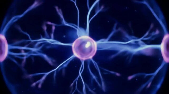 Plasma Ball Energy Electric Arcs Science Experiment Glowing Light Effects.