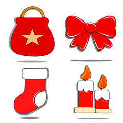 An elegant vector illustration featuring various red gift boxes and decorative bows, perfect for celebrations, holidays, and special occasions. Conveys joy, giving, and festive spirit.