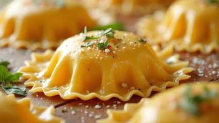 Creative presentation of dumpling cuisine