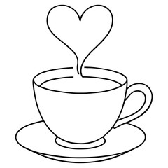 cup of coffee with heart
