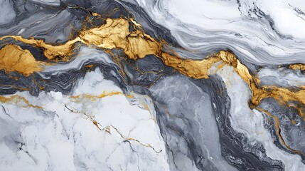 Abstract Gold and Grey Marble Texture