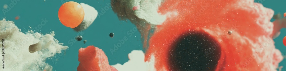 Leinwandbilder Quantum sensor visualization with cosmic energy and interstellar patterns, galactic dark matter elements for advanced astrophysics and universal discovery