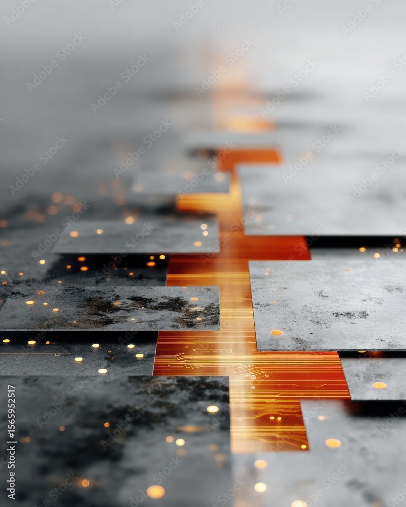 Poster Quantum Semiconductor Chip with Detailed AI Circuit Board and Embedded Components for Advanced Computing and Next-Gen Digital Innovation