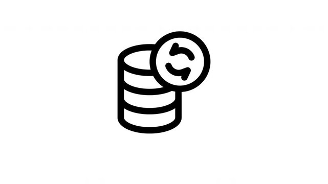 refresh data minimalist stroke animation