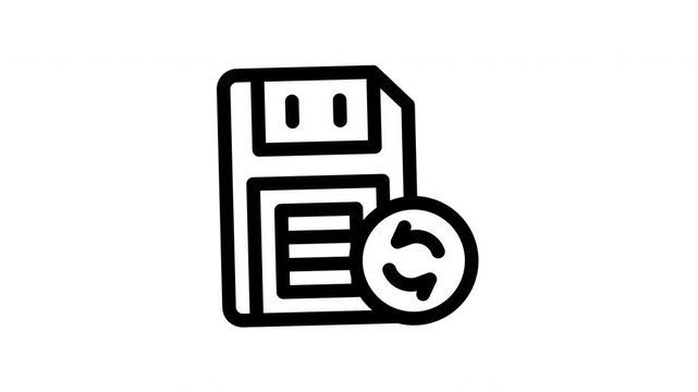 refresh data minimalist stroke animation