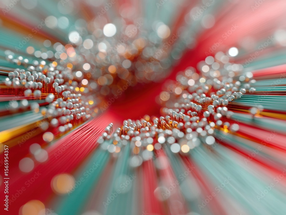 Poster Quantum Chip with AI Neural Circuits and Electronic Pathways Highlighting Processor Core for Advanced Big Data and Connectivity Integration