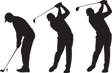 Golfer Swing Silhouette Design

Professional Golfer Vector Art

Golf Club Swing Illustration

Dynamic Golf Pose Silhouette

Tee Off Golfer Clipart Graphic