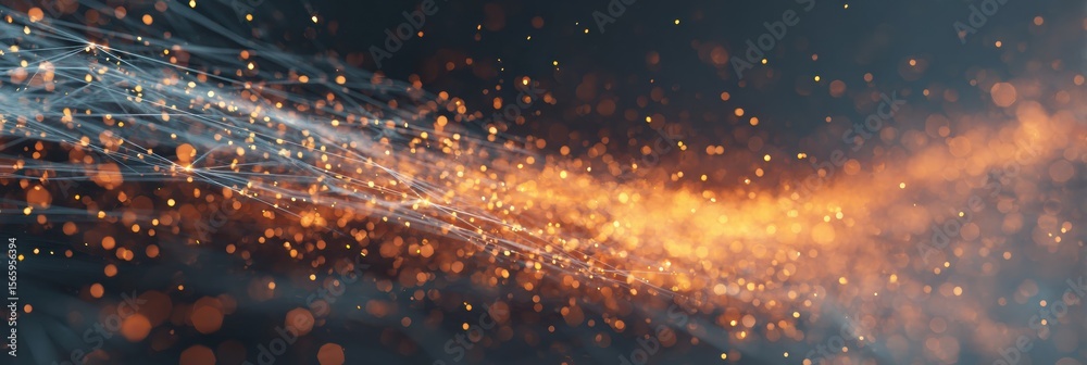 Poster Quantum optimization showcasing dynamic digital data streams in fiber-optic networks for advanced AI-powered cloud computing and real-time smart grid solutions