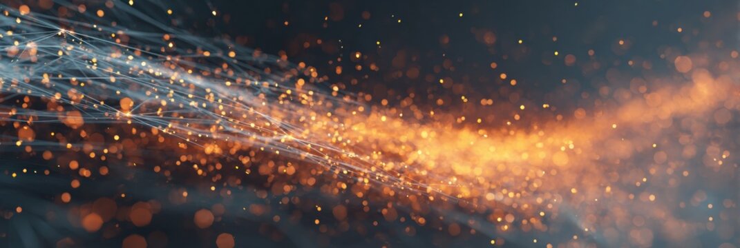 Quantum optimization showcasing dynamic digital data streams in fiber-optic networks for advanced AI-powered cloud computing and real-time smart grid solutions
