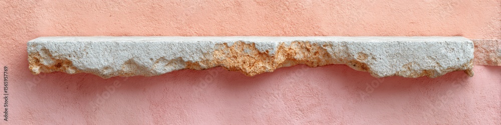 Poster premium close-up of weathered concrete platform edge with coarse texture authentic urban infrastruct
