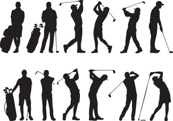 Golfer Swing Silhouette Design

Professional Golfer Vector Art

Golf Club Swing Illustration

Dynamic Golf Pose Silhouette

Tee Off Golfer Clipart Graphic