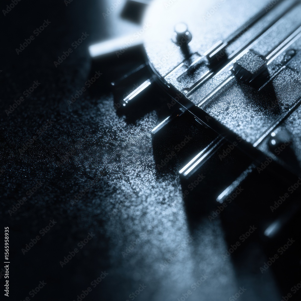 Poster Quantum sensor technology close-up with advanced communication circuits and experimental physics equipment in futuristic laboratory setting