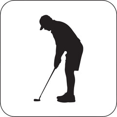 Golfer Swing Silhouette Design

Professional Golfer Vector Art

Golf Club Swing Illustration

Dynamic Golf Pose Silhouette

Tee Off Golfer Clipart Graphic