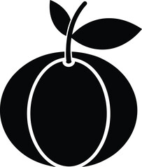 Amla minimal clean design silhouette vector art illustration