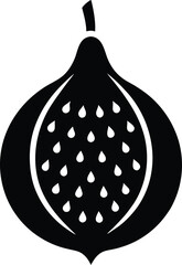 Chempedak Fruit minimal clean design silhouette vector art illustration