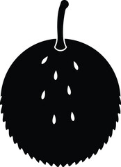 Chiku Fruit minimal clean design silhouette vector art illustration