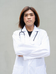 Transgender non binary doctor with stethoscope