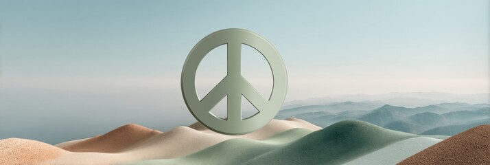 Premium Modern Peace Symbol Sticker Design in Soft Muted Palette for Activism and Social Justice Campaigns Authentic Calm Content for Millennial Marketing