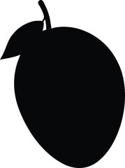 Mango minimal clean design silhouette vector art illustration