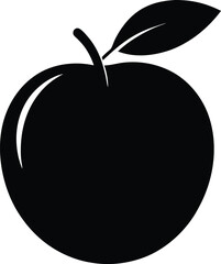 Nectarine minimal clean design silhouette vector art illustration