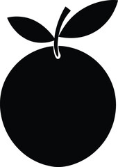 Orange minimal clean design silhouette vector art illustration