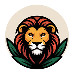 lion head logo vector illustration
