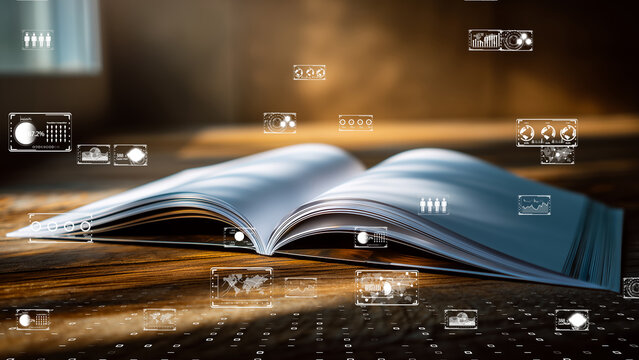 Conceptual photo of technology meets education