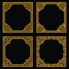 Rewarding Gold Floral Frames Premium Decorative Set Packs Productive Output