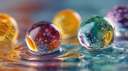 Colorful Dye Swirls in Water, Captivating Chromatic Dance, Artistic Liquid Contrast