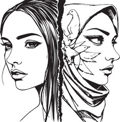 fashionable woman vector