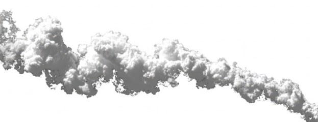 Wispy white cloud formation