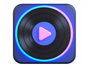 Dive into the music with vibrant retro record player icon igniting your passion for sound and beats