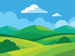 Obraz premium landscape with mountains and blue sky