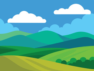 Obraz premium landscape with mountains and blue sky