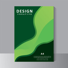Brochure template vector design, Annual Report, Magazine, Poster, Corporate Presentation, Portfolio, Flyer, infographic, print ready green colour, vector	eps 10