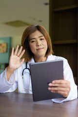 Transgender non binary doctor with stethoscope