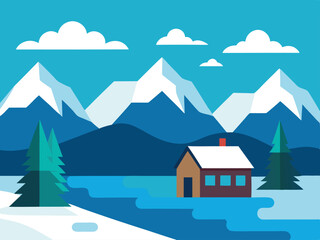 winter mountain landscape